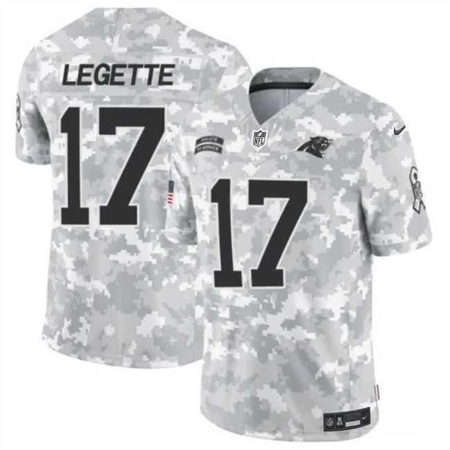 Mens Carolina Panthers #17 Xavier Legette 2024 F.U.S.E Arctic Camo Salute To Service Limited Stitched Football Jersey Dzhi->carolina panthers->NFL Jersey